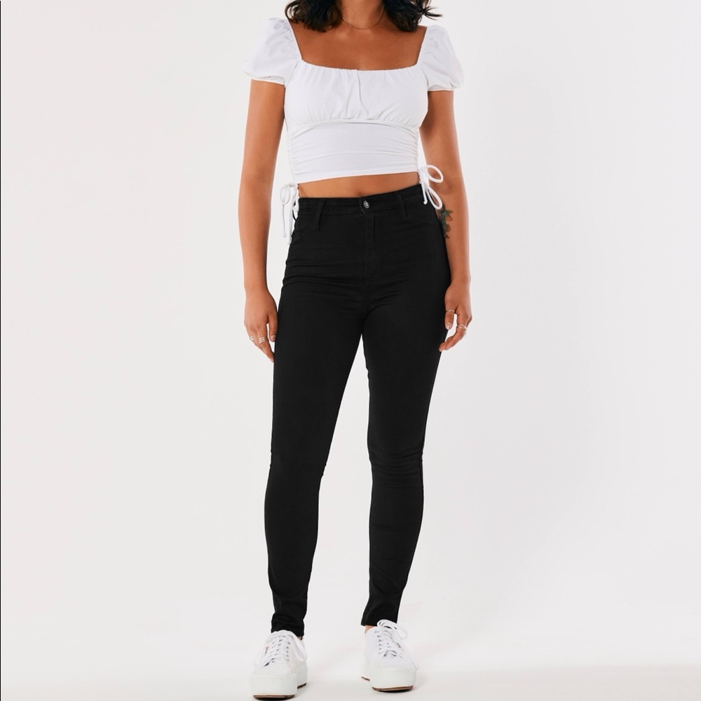 ultra high rise jean leggings hollister